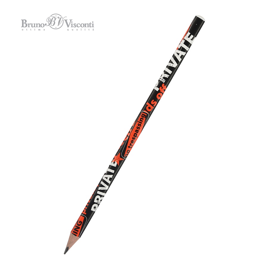 Карандаш ч/гр "HappyGraphix. Keep Away.Private" НВ 21-0030/62 1/50