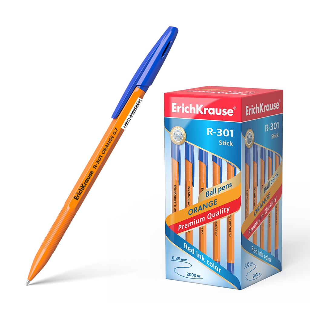 Ручка шариковая R-301 orange 0,7мм   ЕК43194    1/50