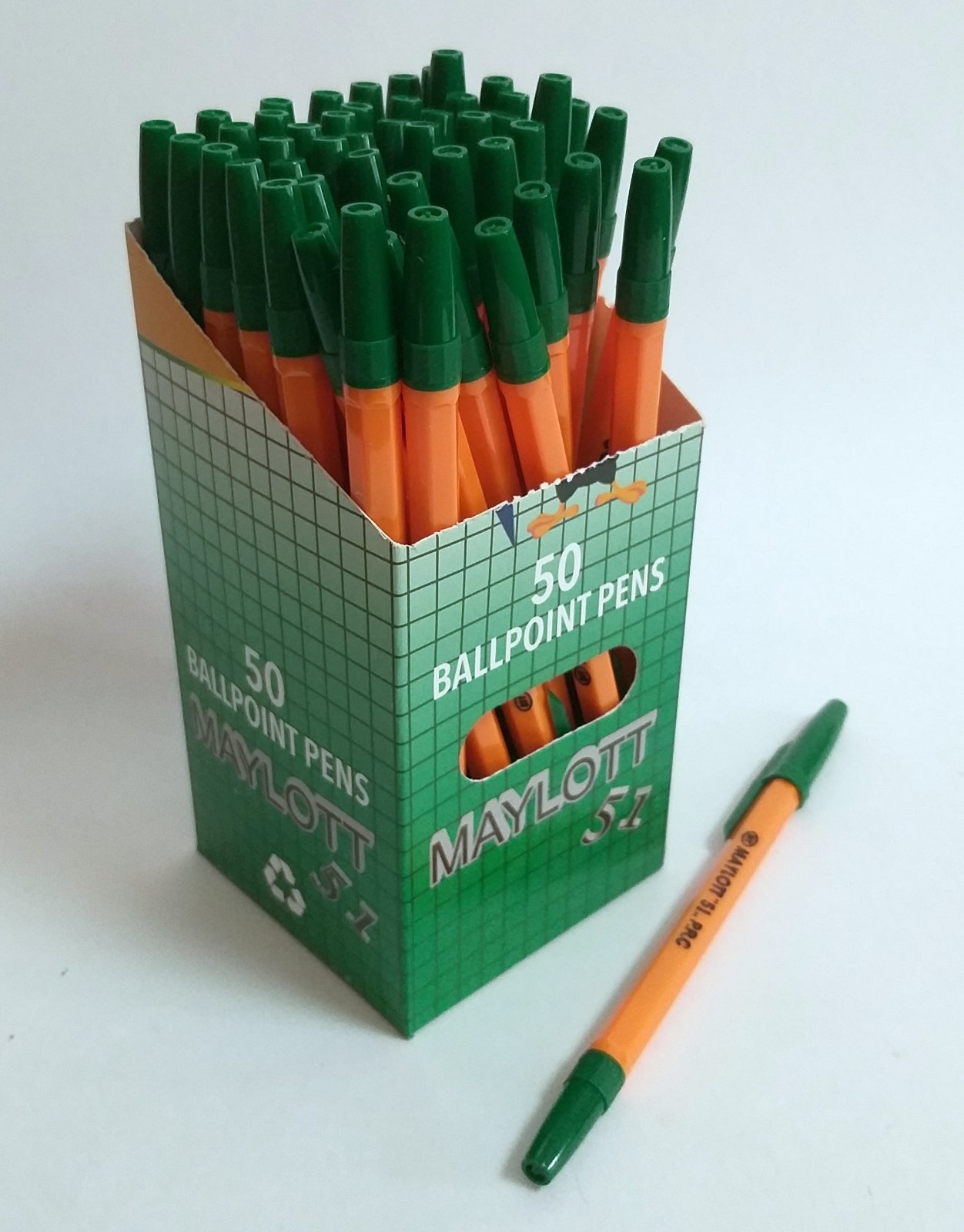 Ручка шариковая (аналогCORVINA),  зеленые чернила MY-51-4 1/50