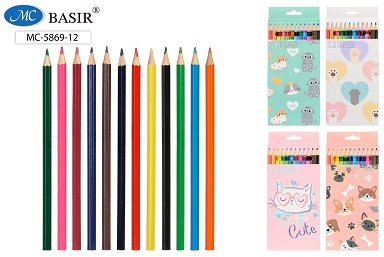 Карандаши 12цв "КОШКИ"  МС-5869-12   1/12