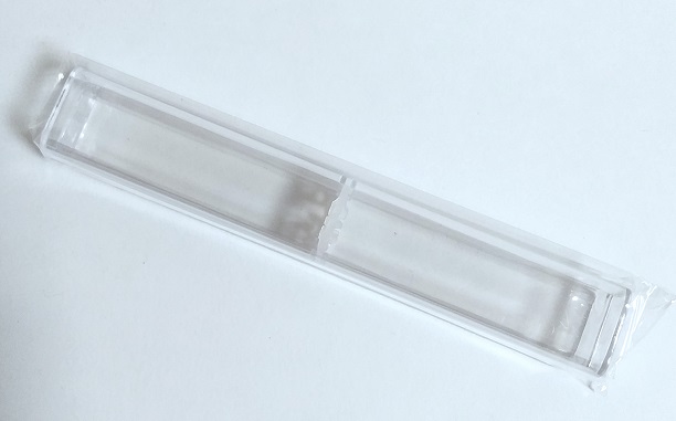Футляр для ручек пластиковый,  прозрачн/белый.   AR-1851 1/25