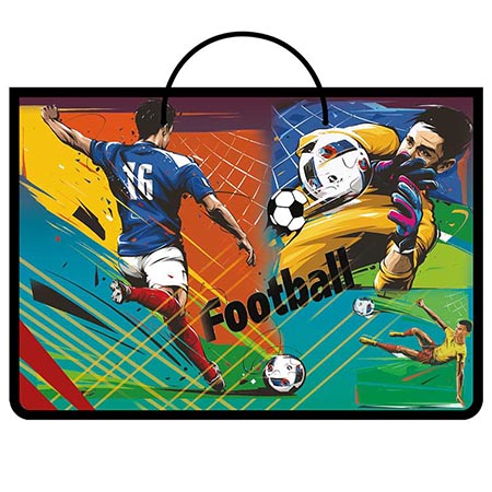Папка А4 "Яркий футбол",  на шнурке  печать на пластике ПМ-А4-35