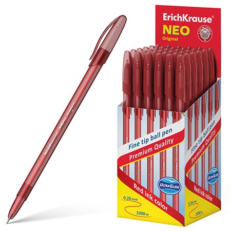 Ручка шариковая  Neo Original красная 0,7мм, игольч.н.одноразов.ЕК46517   1/50