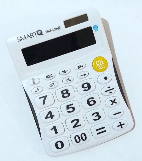 Калькулятор 12 разрядов  11*15,5см звук. с режимом светящ.табло б/батареек(3мизинчик) арт.SMT-200