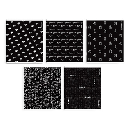 Тетрадь 48 л. ЧЁРНЫЙ МИНИМАЛИЗМ  твин лак 66708