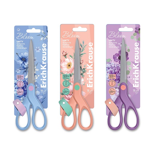 Ножницы Unity Pastel Bloom 18см повышенная легкость резки  ЕК60846   1/12		