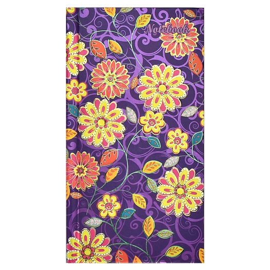 Записная кн. А6 "Цветы 2" линия 80л. металл.бумага   фольга, 18286