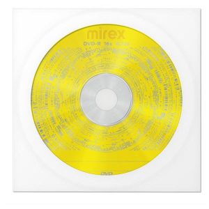 Диск DVD-R " Mirex " Brand 4.7Gb 16x в бумажном конверте с окном  UL130003A1C  1/10