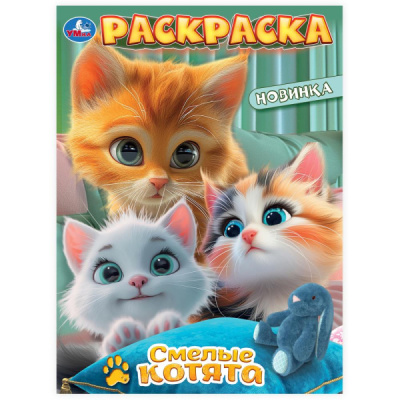 Раскраска А4 "Смелые котята" 16стр. 978-5-506-10316-5