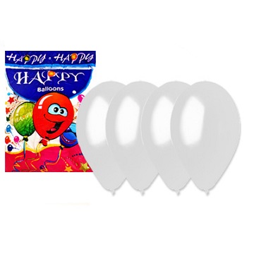 Шар 10 металлик БЕЛЫЙ арт.102518   К-1570  1/100