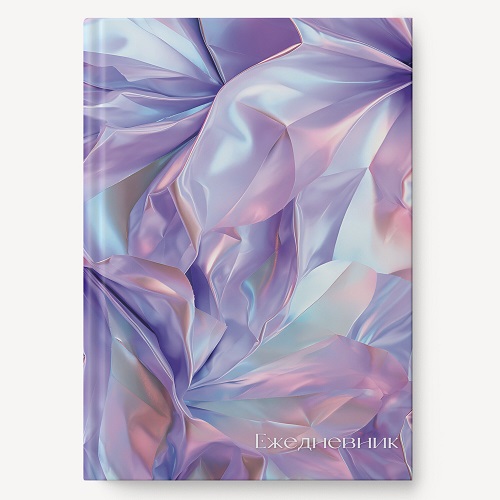 Ежедневник А5  "Парча" 7БЦ 128л soft touch, печать по фольге ЕЖФ24512824