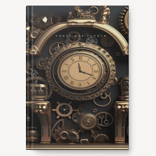 Бизнес-блокнот А4 200л 7БЦ "Время" тисн. фольгой  КЗФ42004357