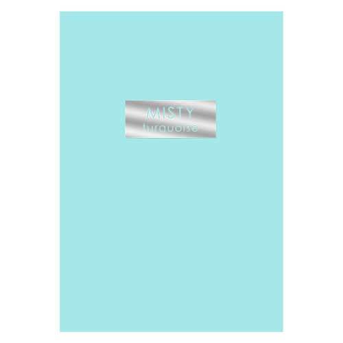 Тетрадь 48л А4- "Misty Turquoise" клетка  soft touch, тиснение фольгой ТФ4485325