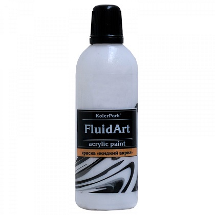 Акрил "KolerPark" декор.жидкий 80мл СЕРЕБРО Fluid Art арт.КР.320-0,08