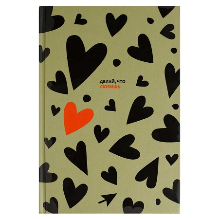 Ежедневник А5   7БЦ  64л. СЕРДЦА уф.лак    71550