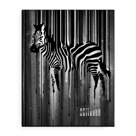 Бизнес-блокнот А6  80л 7БЦ   ЗЕБРА  тиснение фольгой ЛИНИЯ  61506