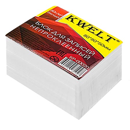 Блок д/зап.  8*8*5 белый  80г/м2   КР-00020