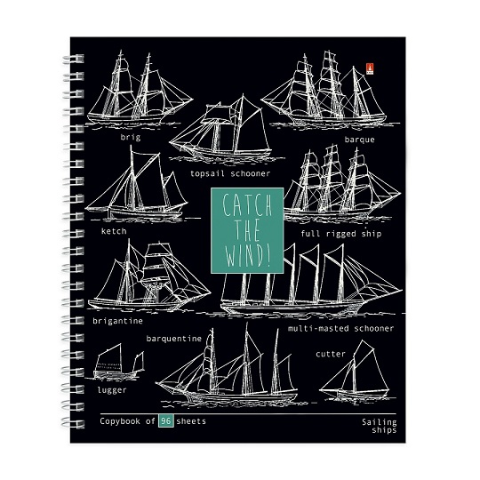 Тетрадь 96л А5 гребень "BLUEPRINT"  клетка  5в.   7-96-1300  1/60