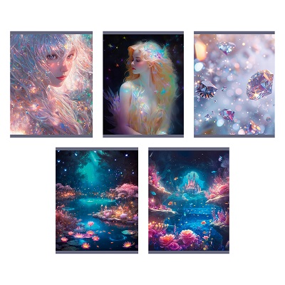 Тетрадь 48л. А5 "Нежная тетрадь"  клетка  мат. ламин. с эфф. "Мокрый шелк" 5в.  ТК489136   1/10/100