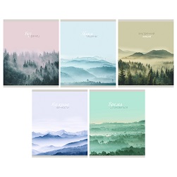 Тетрадь 96л. А5 "Бесконечность горизонтов"  клетка хромэрзац., блок 2.  асс.  ТК969702  10/50