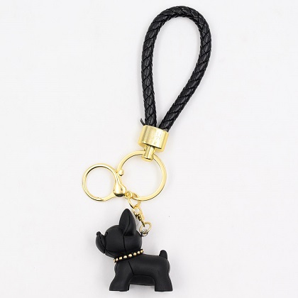 Брелок 3D с ремешком,карабином  БУЛЬДОЖКА   5*3см арт.10127  1/12