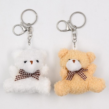 Брелок меховый с карабином МИШКА 8*5см цвет асс. арт.1426  1/12