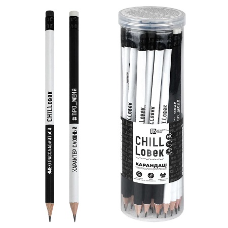 Карандаш ч/гр, ФРАЗЫ С ХАРАКТЕРОМ   НВ  с ластиком,  асс.  72856  1/36