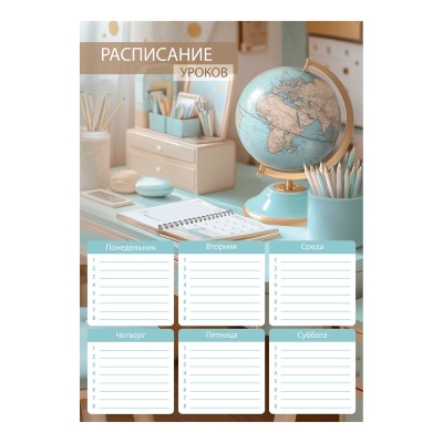 Расписание уроков А4 ГЛОБУС   72585