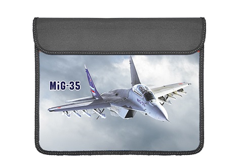 Папка для тетрадей  А5, лам.картон металл. молния сверху,  Самолет Миг35  80ШК5_1055