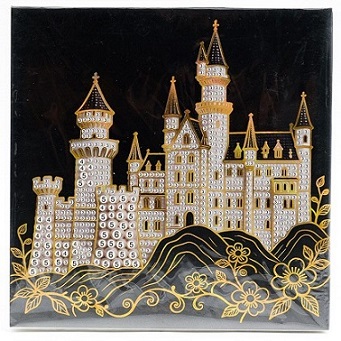 Алмазная мозаика  жемчужная 20*20см ЗАМОК арт.20028