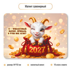 Магнит Символ года 2027г винил 64×83 мм  арт.10398